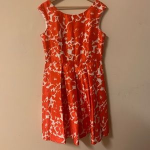 Danny and Nicole Red and white floral dress